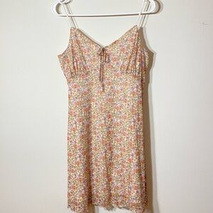 Ultra Flirt Size XL Y2K Floral Spaghetti Strap Sheer Festival Slip Dress
